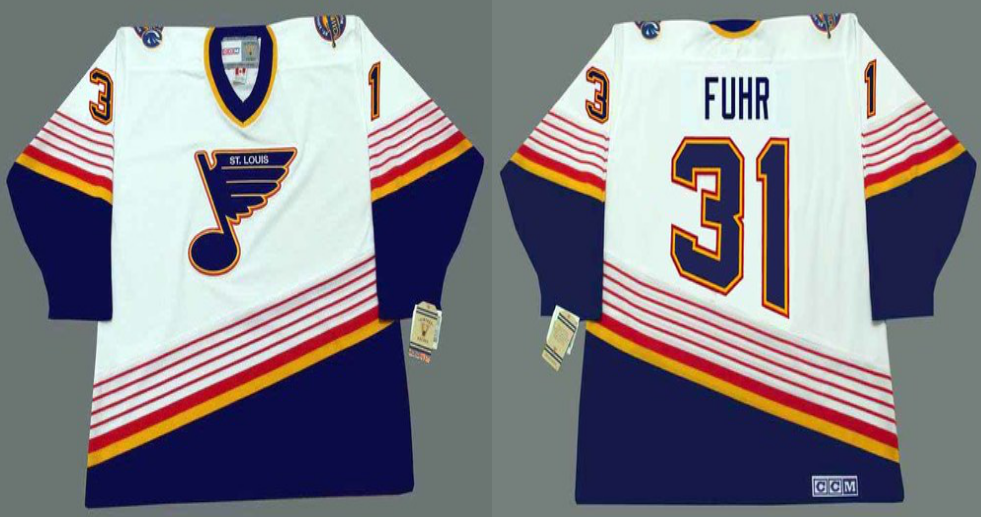2019 Men St.Louis Blues #31 Fuhr white CCM NHL jerseys